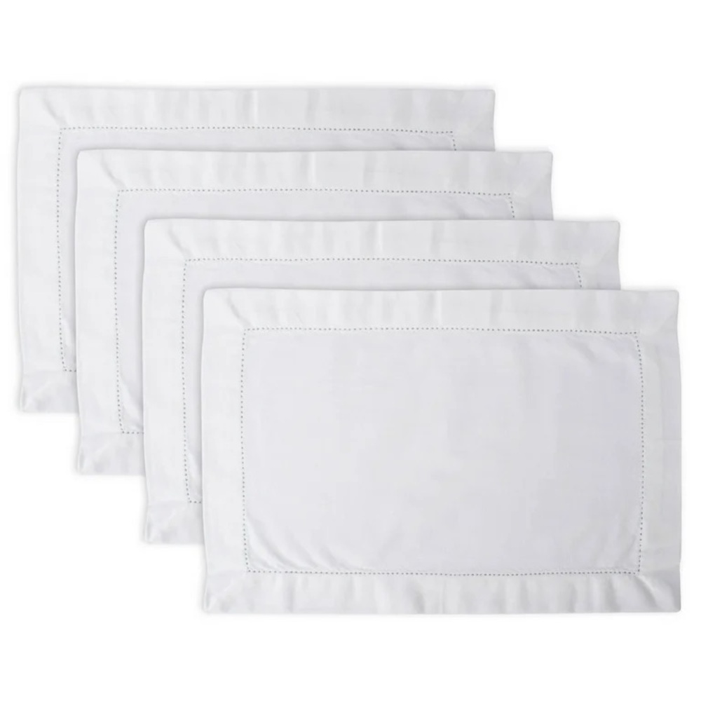 Elegant White Placemats Set of 4
